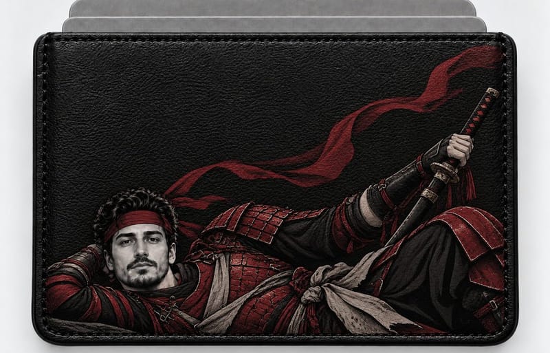 Kızıl Ronin figürlü kartlık