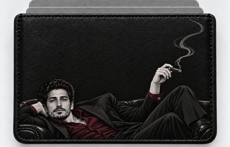Bordo Gece figürlü kartlık