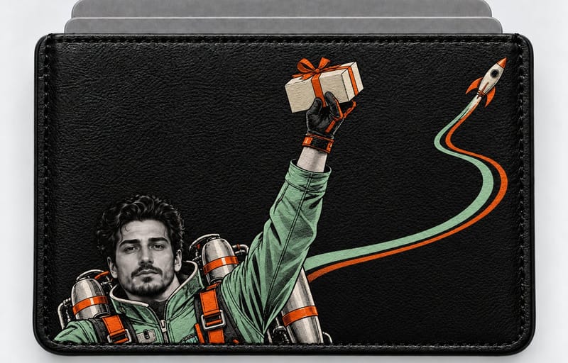 Roket Postası figürlü kartlık