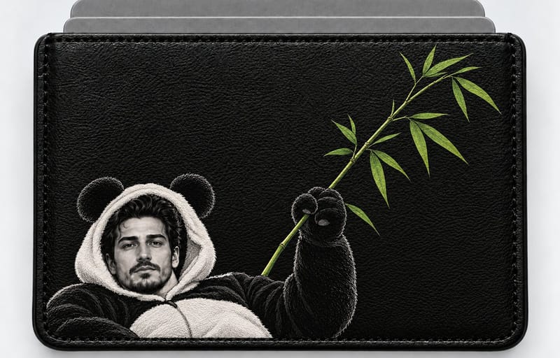 Panda Molası figürlü kartlık