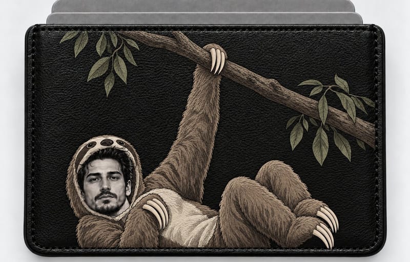 Tembel Pazar figürlü kartlık