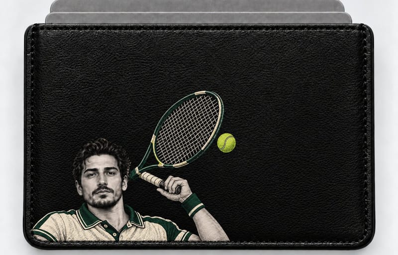 Tenis Servisi figürlü kartlık